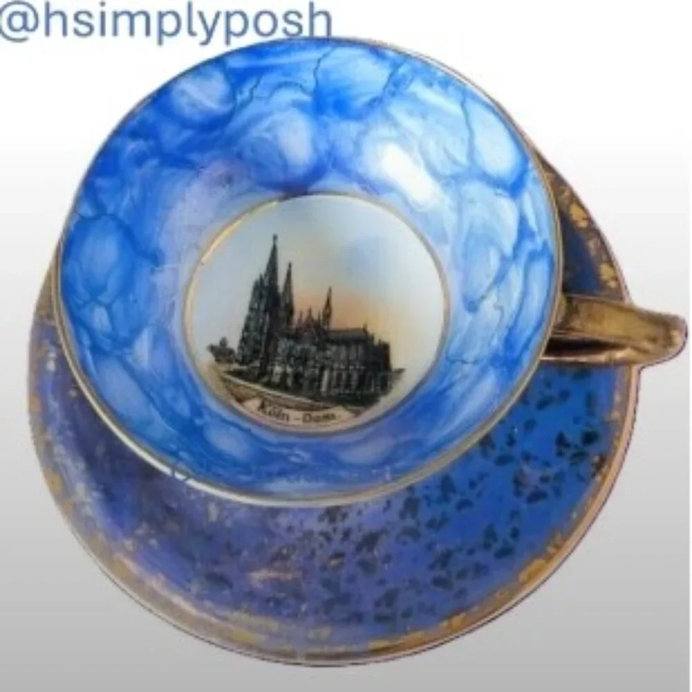 Plankenhammer Floss Bavaria Demitasse and Saucer | Vintage Porcelain Germany